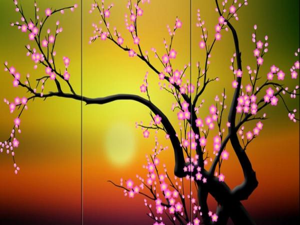 客廳裝飾無(wú)框畫(huà)