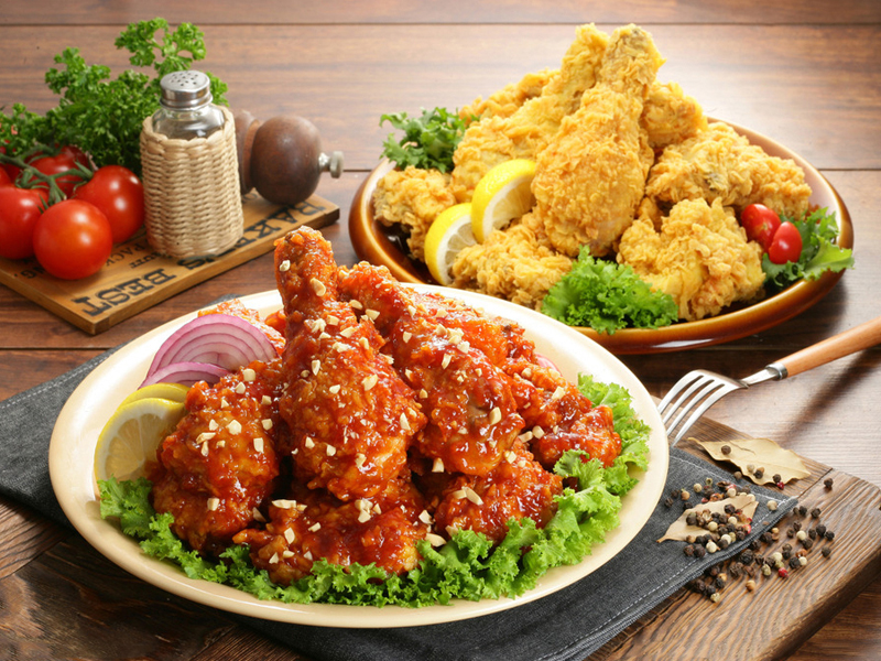 紅番區炸雞牛排杯