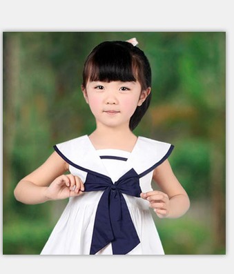 藍米鼠海軍學院風連衣裙