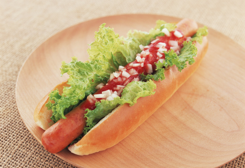 熱狗鋪子之火腿蔬菜熱狗