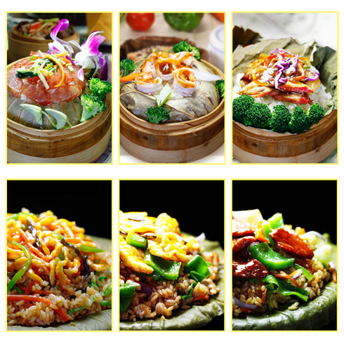 荷元素時尚快餐店產(chǎn)品-荷元素養(yǎng)生荷葉飯系列