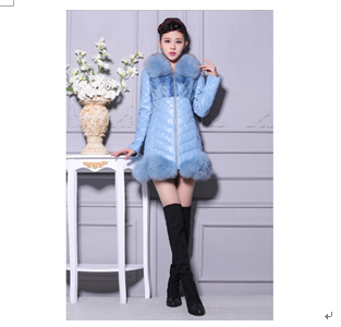 季美熙女裝產品-天藍色羽絨服