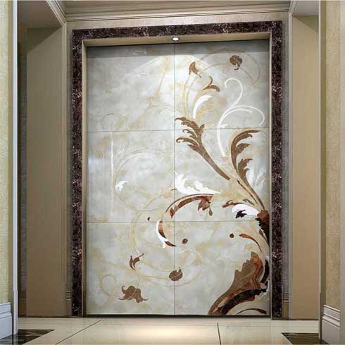 雅素麗藝術背景墻磚產品-雅素麗水刀鑲嵌背景墻系列-鳳舞