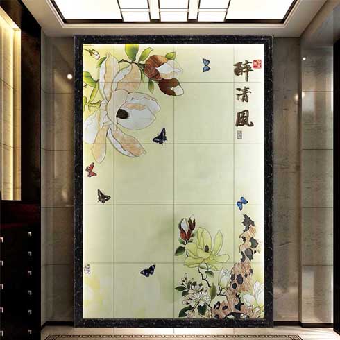 雅素麗藝術背景墻磚產品-雅素麗水刀鑲嵌背景墻系列-醉清風