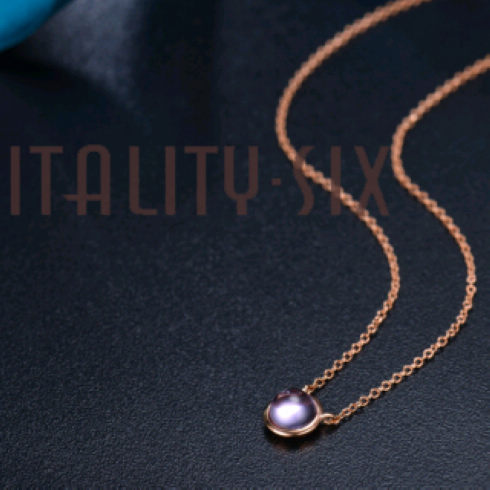 V6銀飾葡萄紫水晶項鏈