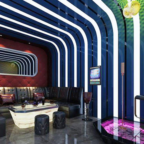 愛典智能生態集成板-酒吧裝飾效果