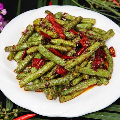 品味誠鮮秘制麻辣海鮮-干煸豇豆