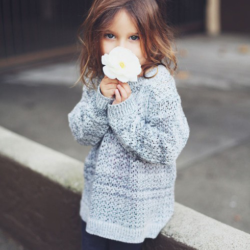 米奇哈嚕-女童柔軟煙花絨高領百搭毛衣