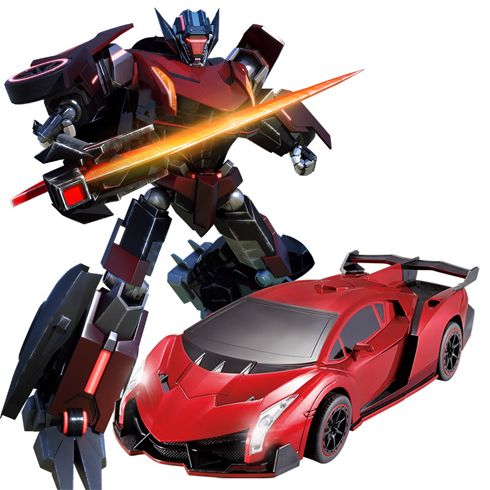 貝樂尼兒童玩具童車-變形遙控充電動機器人