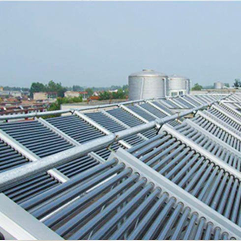 睿晶光伏太陽能發電-光伏熱水工程聯箱