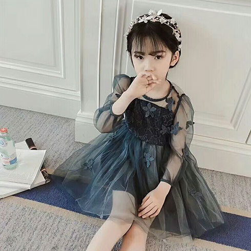 艾尼尼童裝-文藝風蕾絲連衣裙