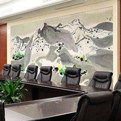 品邦3D壁畫機-辦公背景墻