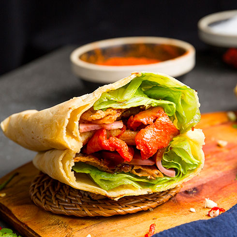 潮饃肉夾饃-傳統煎餅果子