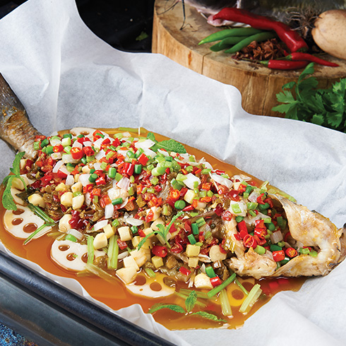 追魚(yú)記快餐-鮮椒紙包魚(yú)