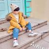 艾尼尼童裝-大毛領中長款羽絨服