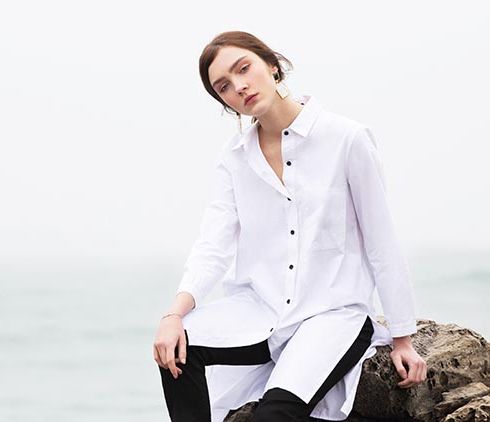 布倫圣絲-時尚立領長衫