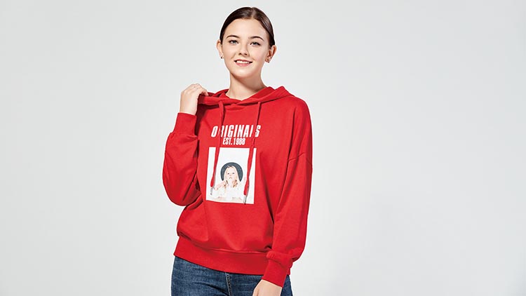 BLSS布倫圣絲-印畫紅色時尚女裝